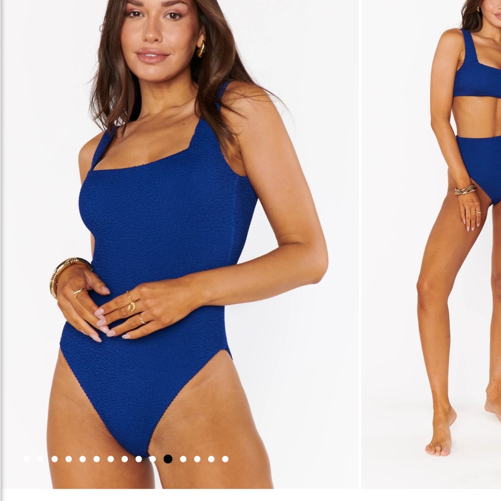 NWT Show Me Your MuMu Royal Blue One Piece Swimsuit